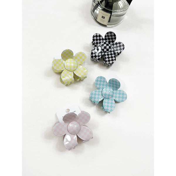 Love and Repeat - Checkered Daisy Hair Claw Clip