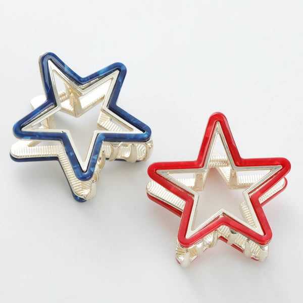 Adorro - Americana Star Metal Claw Clip - Small