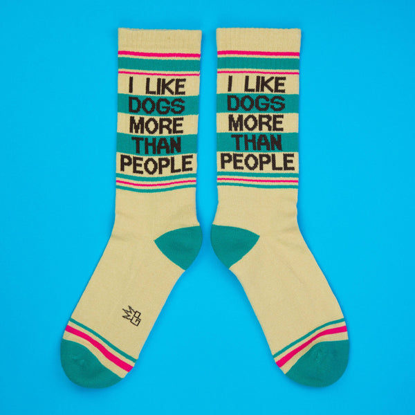 Gumball Poodle - I Like Dogs More Than People Gym Crew Socks