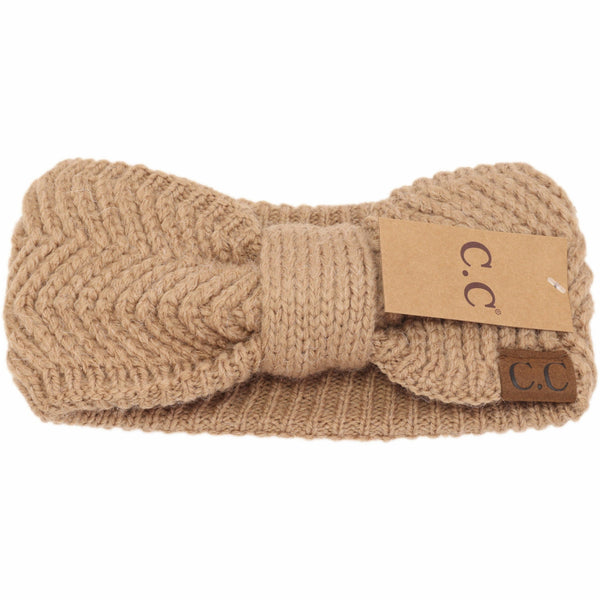C.C Beanie - Chevron Knit Knot Head Wrap HW9000