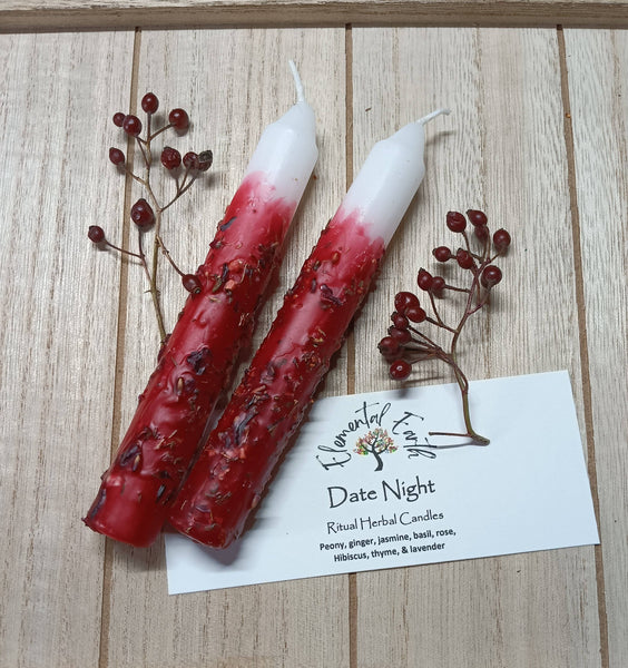 Elemental Earth Shop - Date Night Herbal 6 inch Candles