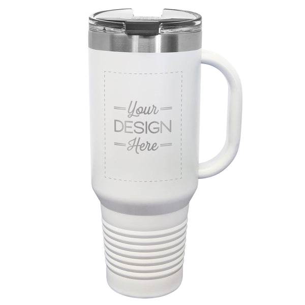 Susquehanna Glass Company - Custom Artwork Insulated Travel Mug & Lid, 40 oz: Olive