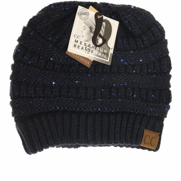 C.C Beanie - Sequin CC Beanie Tail Beanie MB730