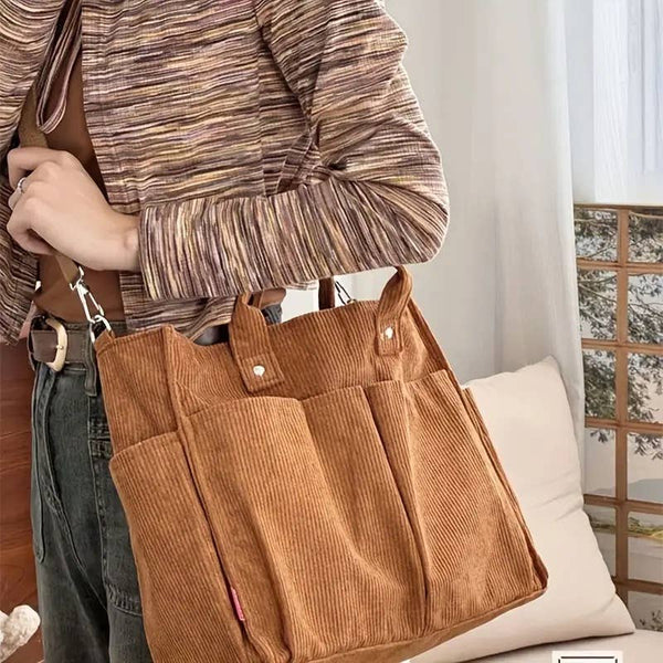 Kate Tuesday Jewelry - Fall Corduroy Tote Bags