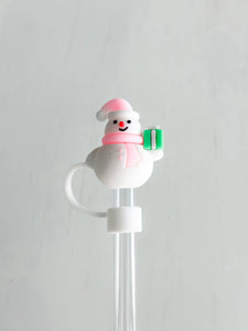 Harris Girls & Co. - Straw Cover 10MM "Pink Snowman"