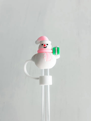 Harris Girls & Co. - Straw Cover 10MM "Pink Snowman"