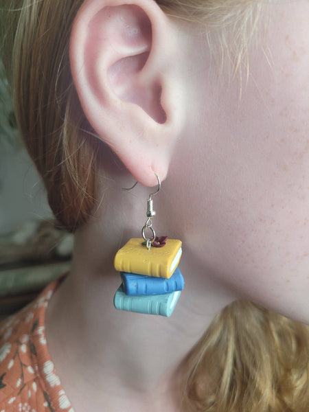MK Lovely Boutique - Stacked Books Dangles