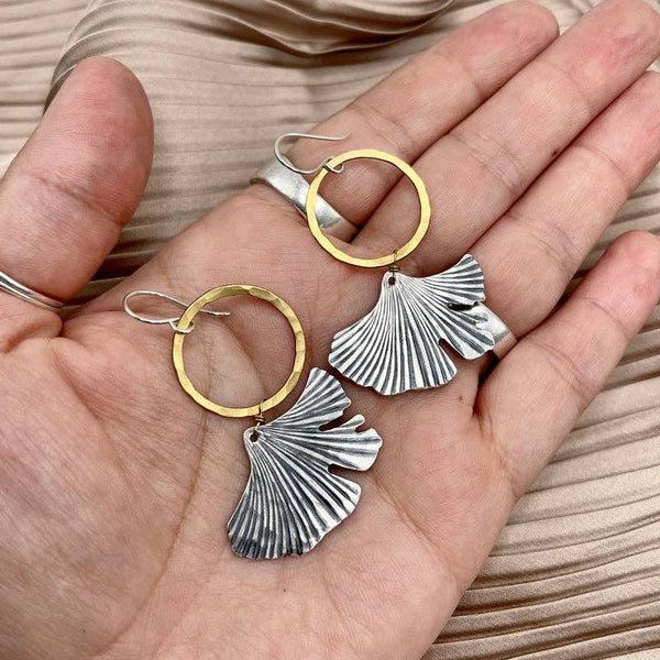 Fluff Hardware - Handmade Ginkgo Earrings