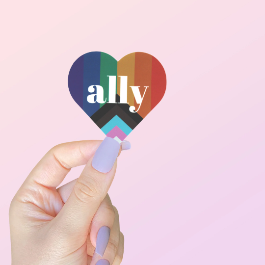 As Told By Ellie - Ally Pride Sticker LGBTQ Pride Month Proud Ally Decal
