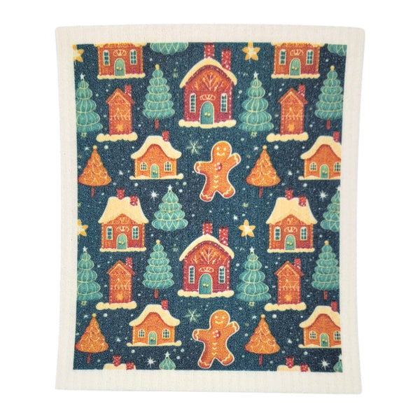 Driftless Studios - Gingerbread House Swedish Dishcloths - Christmas Gifts