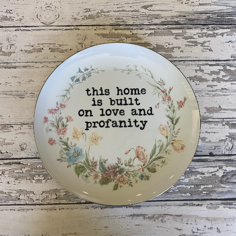 pretty little creeps - Upcycled Funny Plates, Love and Profanity ,Gift Shop