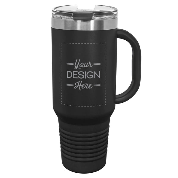 Susquehanna Glass Company - Custom Artwork Insulated Travel Mug & Lid, 40 oz: Olive