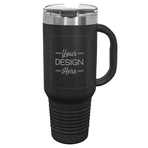 Susquehanna Glass Company - Custom Artwork Insulated Travel Mug & Lid, 40 oz: Black