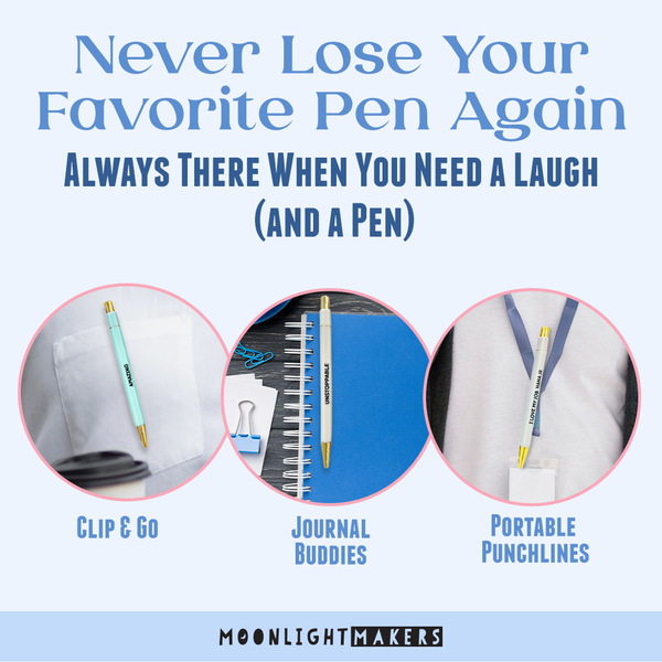 Moonlight Makers - Work Sucks - Funny Pen Set - Office Humor, Gift for Coworker