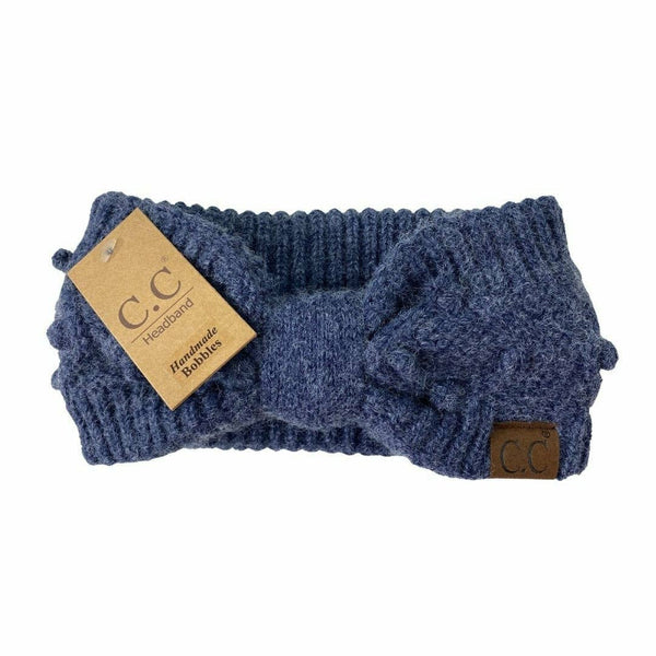 C.C Beanie - Bobble Knit C.C Head Wrap HW3836