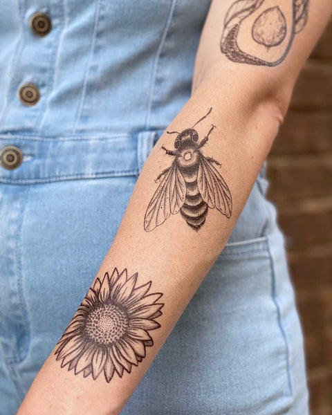 NatureTats - Sunflower Temporary Tattoo