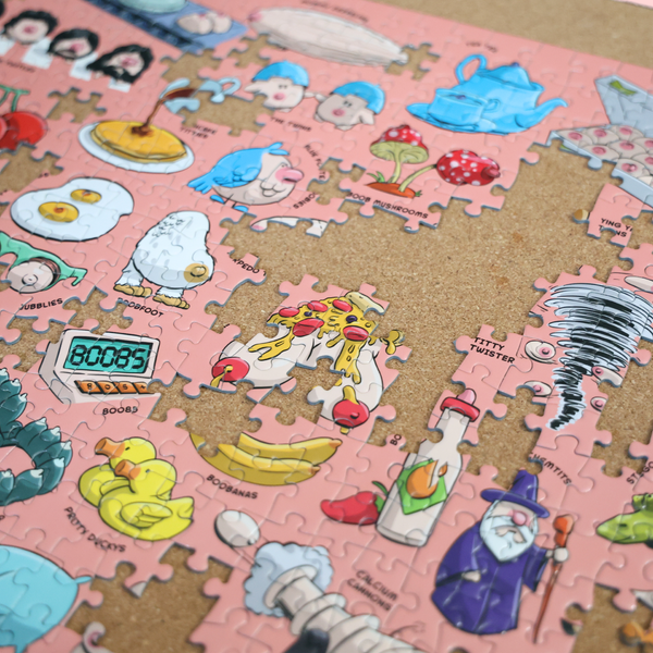 Sleazy Greetings - Tit's A Puzzle - Funny Boob Themed 1000 Piece Jigsaw Puzzle
