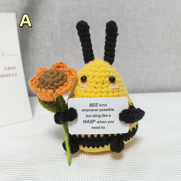 TOMOPOD LLC - Adorable Handmade Crochet Bee With Sunflower