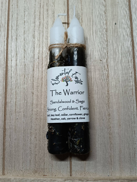 Elemental Earth Shop - The Warrior Herbal 6 inch Candles