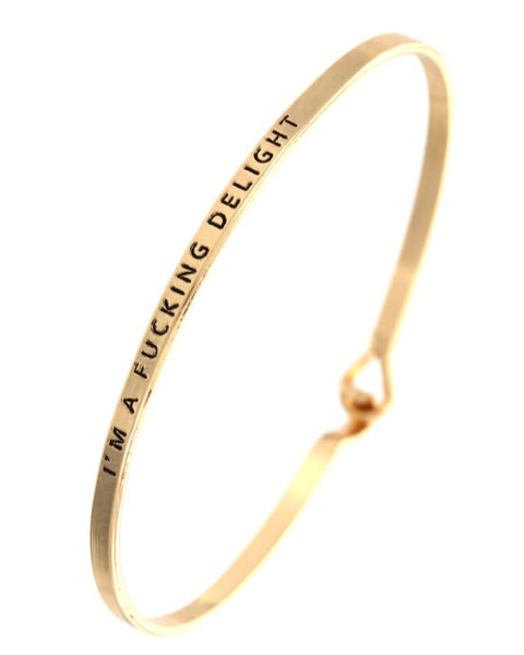 0011 PREMIERE - FR3950 I'M A FUCKING DELIGHT_3mm Inspired Message Bangle