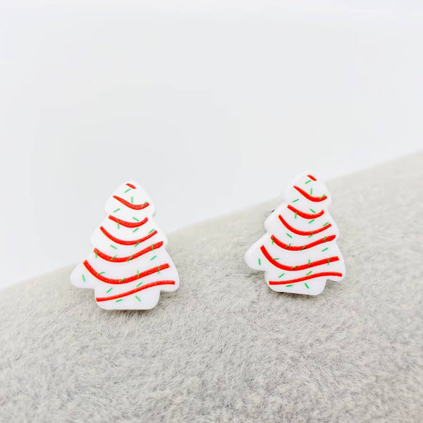 Mio Queena - Acrylic Christmas Tree Ear Studs