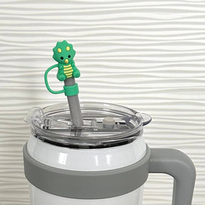 iconic mi - Straw Cover Triceratops Dianasour 10mm