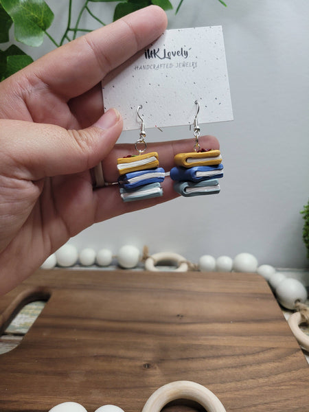 MK Lovely Boutique - Stacked Books Dangles