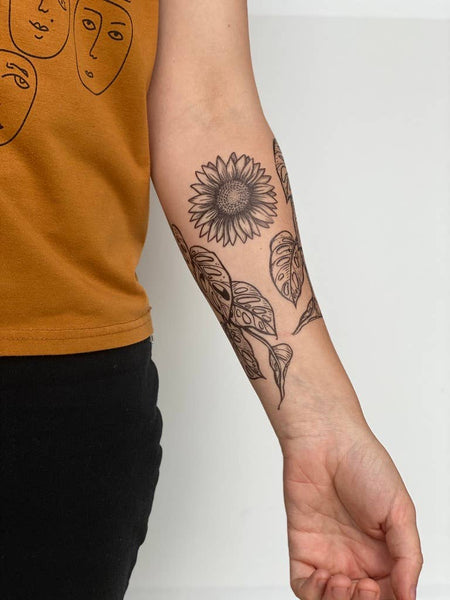 NatureTats - Sunflower Temporary Tattoo