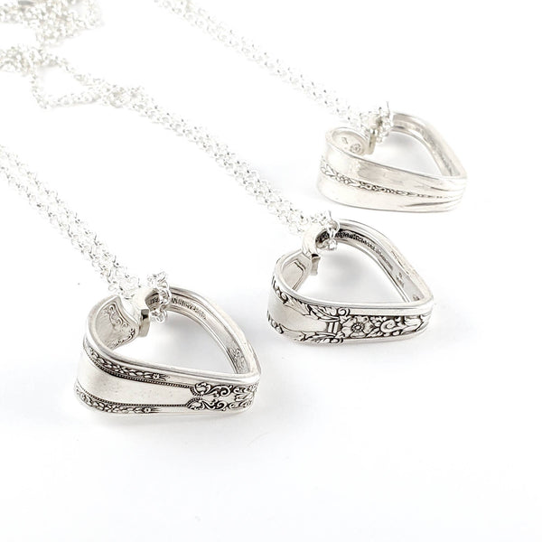 Midnight Jo - Mixed Bag Upcycled Spoon Open Heart Necklace