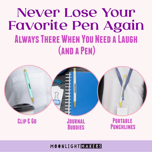 Moonlight Makers - My Anxiety Has Anxiety - Funny Pen Set - Gift, Birthday