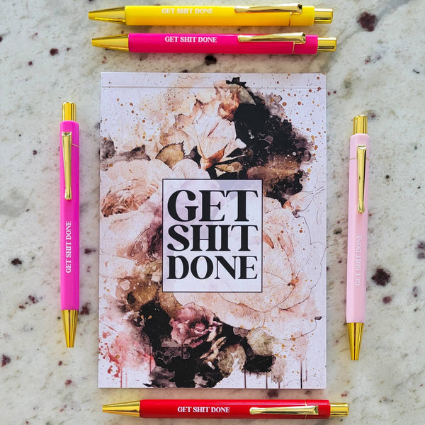 DIYxe - Set Of 5 Get Shit Done Pens | Funny Stationery