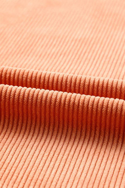 Pretty Bash - Ribbed Oversized Long Sleeve Sweatshirt: XL / Apricot
