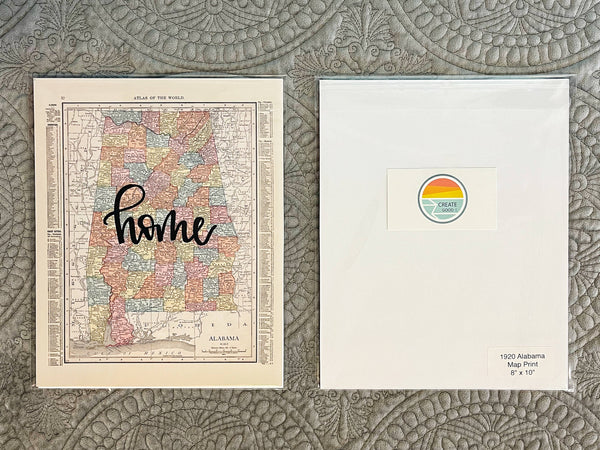 Create Good Company  Idaho VINTAGE MAP 8" x 10"
