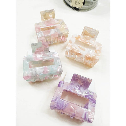 Love and Repeat - Marble Tortoise Acrylic Medium Hair Claw Clip