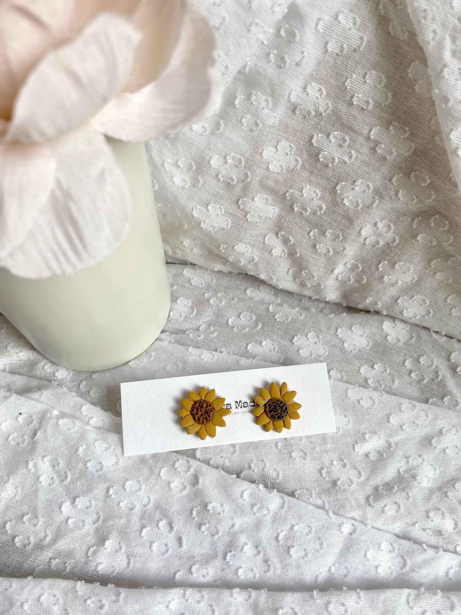 Terra Made - Sunflower stud earrings