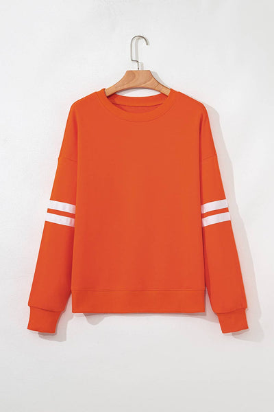 66DISCO - 66Love Varsity Striped Plus Size Sweatshirt (S-4X)