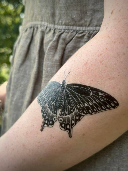 NatureTats - Black Swallowtail Butterfly Temporary Tattoo