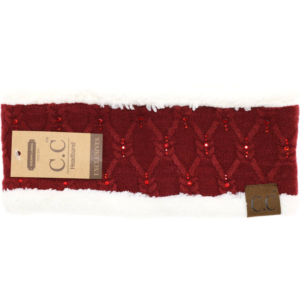 C.C Beanie - Rhinestone CC Fashion Headband for Women