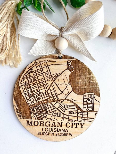 Geaux Magnolia - Map Custom Ornament Christmas Ornament