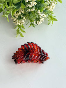 Harris Girls & Co. - Leaf Clip "Translucent Dark Brown"
