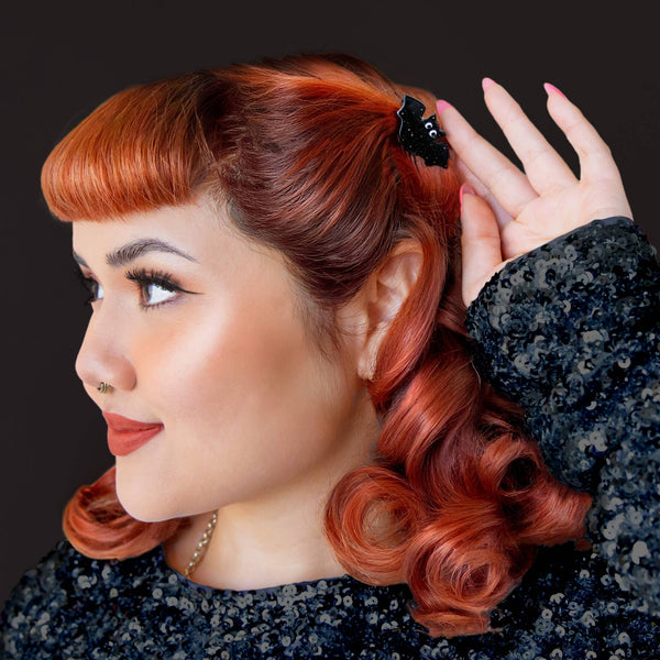Sunshine Studios - Let's Hang Bat Mini Hair Clip | Halloween