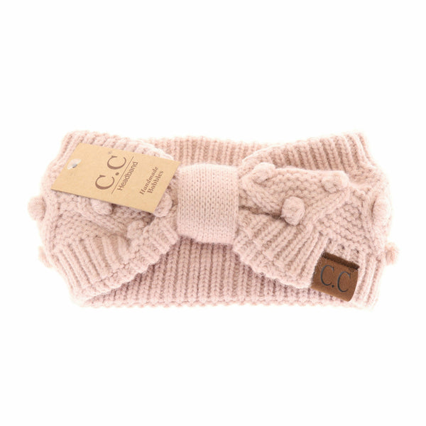 C.C Beanie - Bobble Knit C.C Head Wrap HW3836