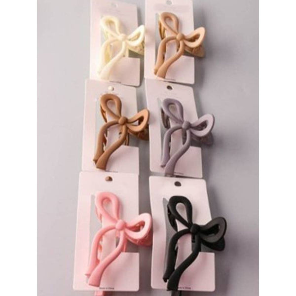 Love and Repeat - Matte Tone Bow Shape Hair Claw