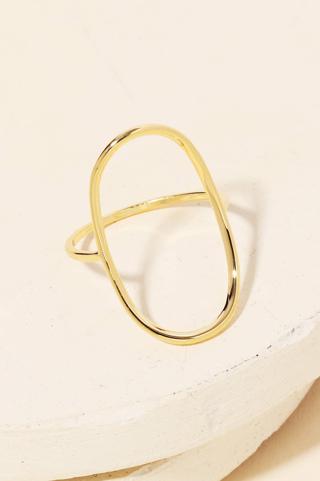 Anarchy Street - Curved Oval Minimalist Ring