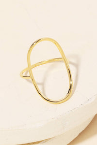 Anarchy Street - Curved Oval Minimalist Ring
