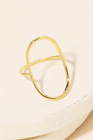 Anarchy Street - Curved Oval Minimalist Ring