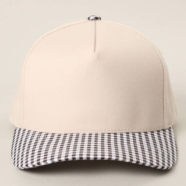 Fashion City - Small Gingham Check Two-Tone Trucker Hat