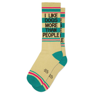 Gumball Poodle - I Like Dogs More Than People Gym Crew Socks