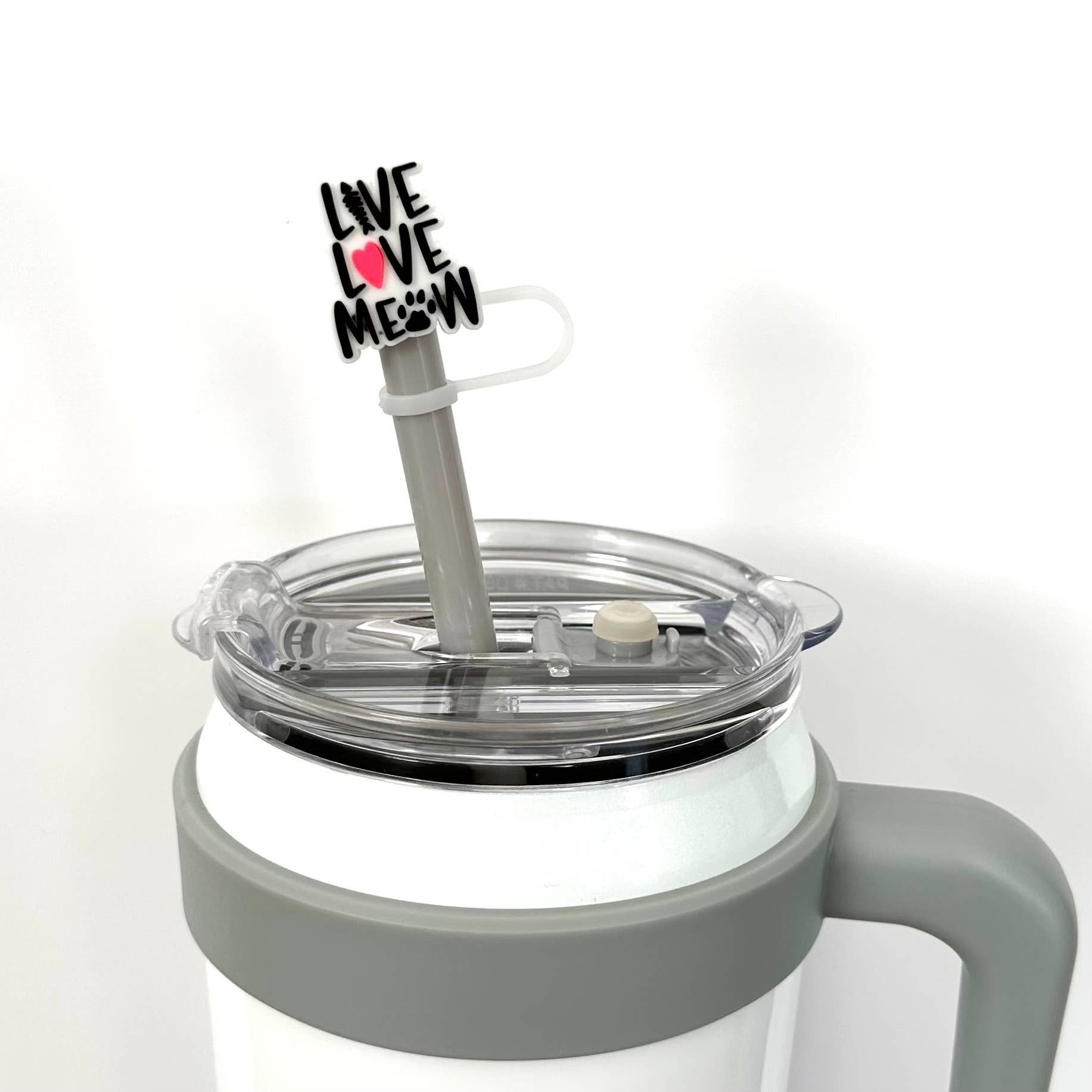 iconic mi - Straw Cover Live Love Meow 10mm