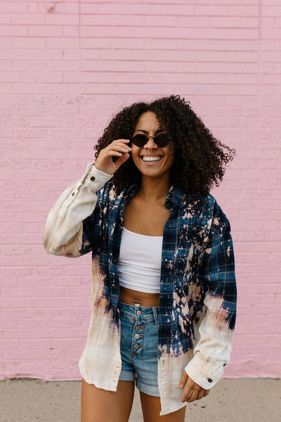 Create Good Company - Trashed Shirts * Bleached Flannels/Shirts Refill Pack: L